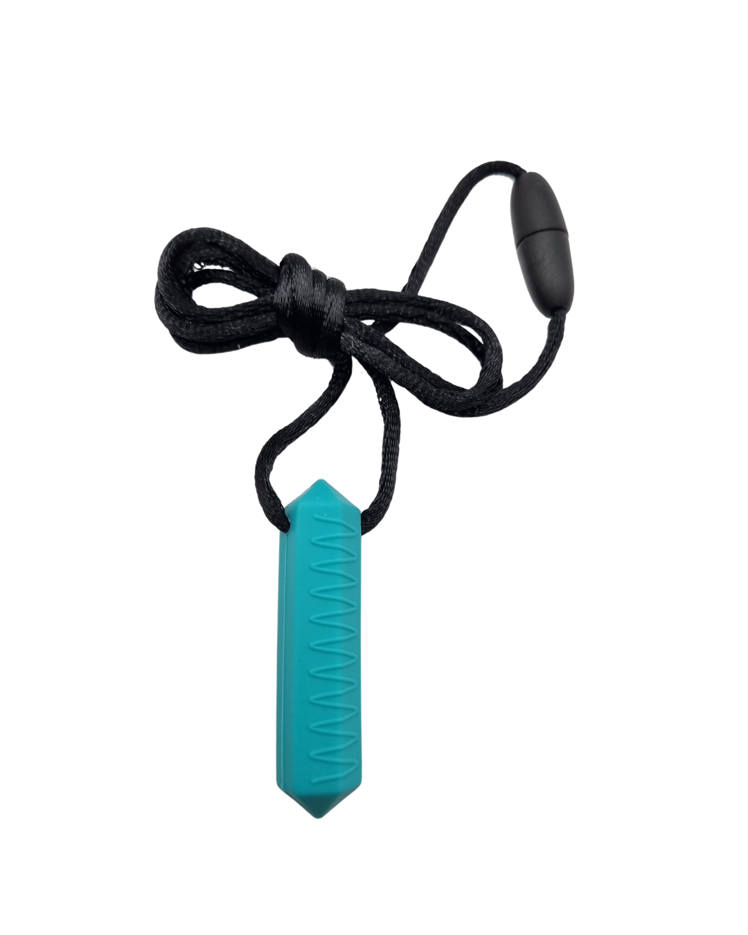 Sensory Chew Pendant With Necklace - Textured Obelisk Pendant
