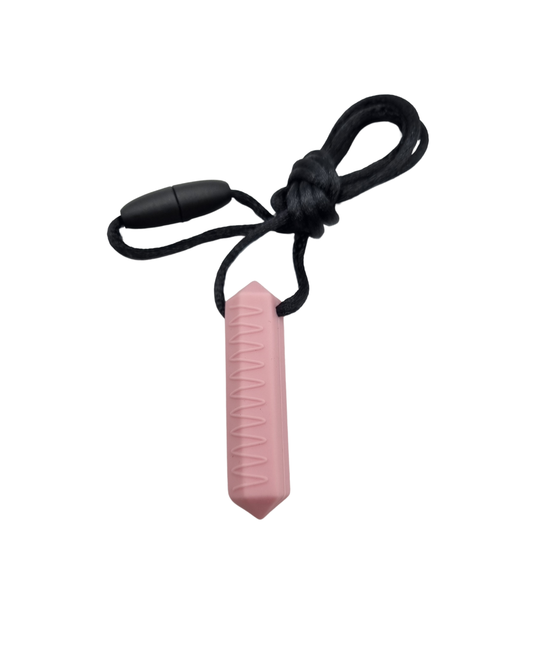 Sensory Chew Pendant With Necklace - Textured Obelisk Pendant