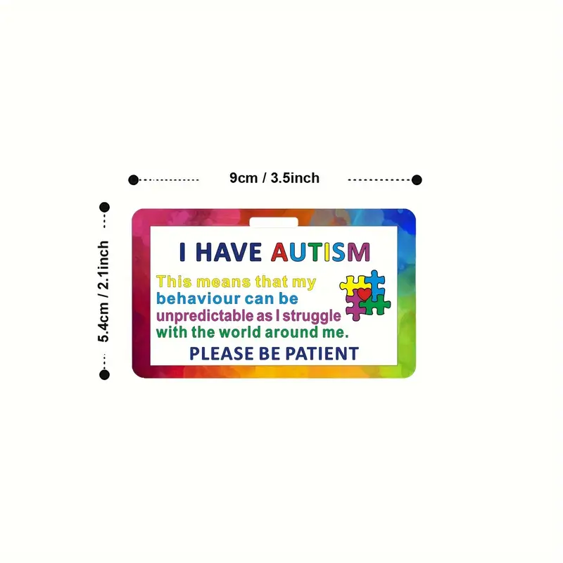 I have Autism - Safety Card