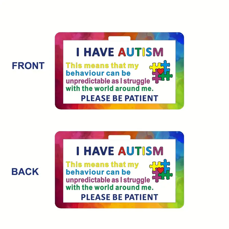 I have Autism - Safety Card