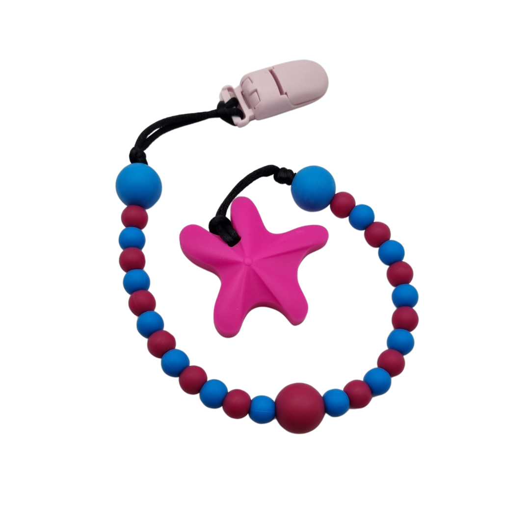 Easy Attachable Beaded Chain Starfish Sensory Chew