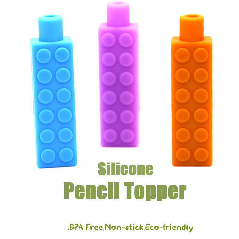 Sensory Chew Pendant - Modular Block Pencil Topper