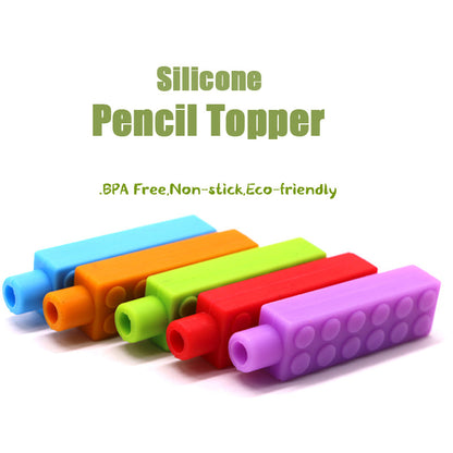 Sensory Chew Pendant - Modular Block Pencil Topper