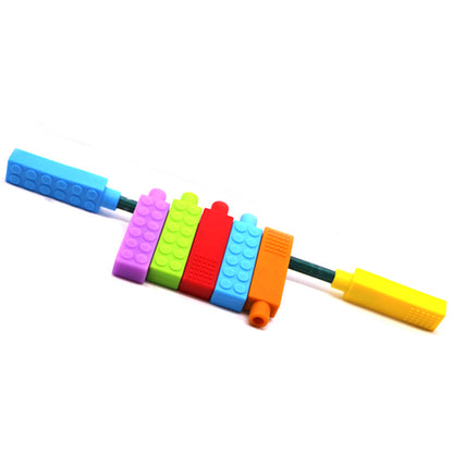 Sensory Chew Pendant - Modular Block Pencil Topper