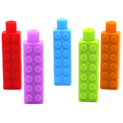 Sensory Chew Pendant - Modular Block Pencil Topper