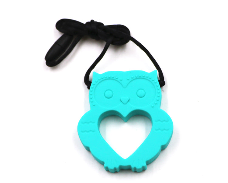 Sensory Chew Pendant With Necklace - Owl Pendant