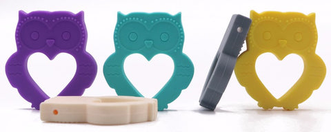 Sensory Chew Pendant With Necklace - Owl Pendant