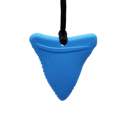 Sensory Chew Pendant With Necklace - Shark Tooth