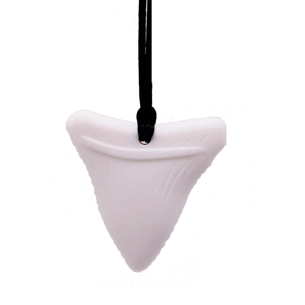 Sensory Chew Pendant With Necklace - Shark Tooth